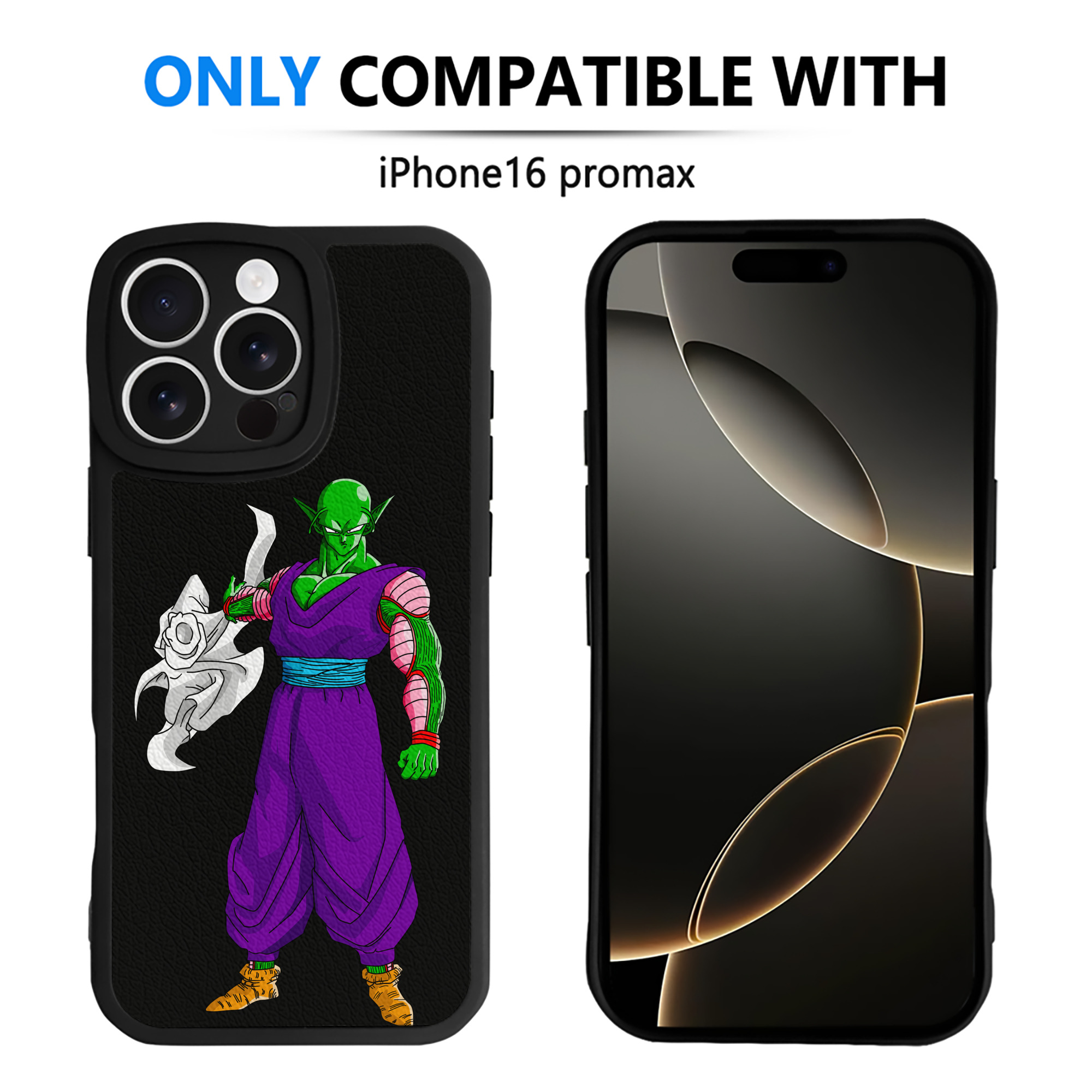 （画像用） ドラゴンボール ピッコロ DRAGON BALL Piccolo 【iPhone 16シリーズ対応】シリコンスマホケース（レザー調） 材質：シリコン